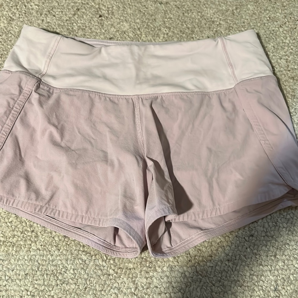 Lululemon size 4, 4 inch lavender speed up shorts